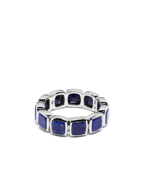 sterling silver cushion lapis ring