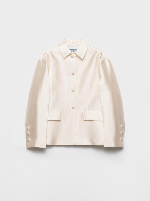 Single-breasted silk and wool jacket