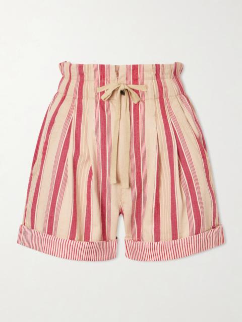 Nirma Pleated Cotton-twill Shorts
