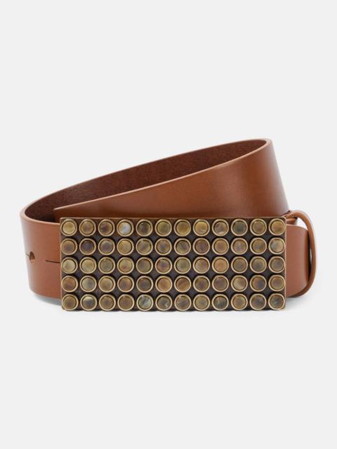 Vanesia embellished leather belt