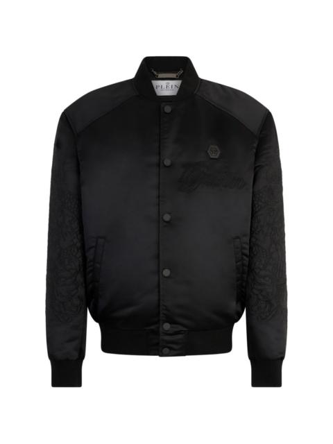 rear-embroidered bomber jacket