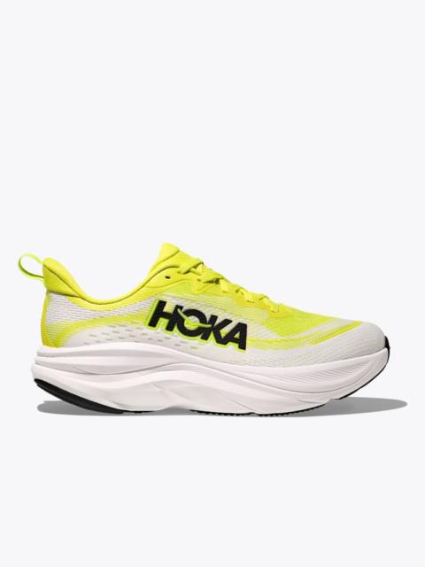 Men's Skyflow Shoes in Neon Hoka Citrus/Neon White