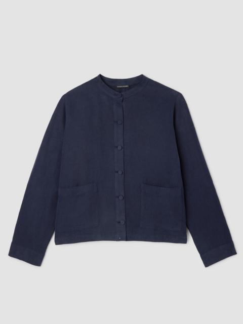 Linen Silk Twill Shirt Jacket