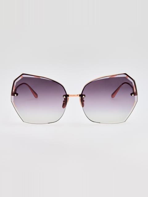 Lila Sunglasses in Grey and 18K Rose Gold