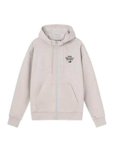 New Balance Sportswear Hooded Jacket 'Beige Black' 6DD12033-LBE