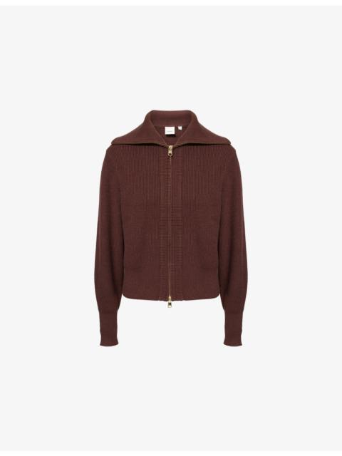 Enrico High-Neck Knitted Jacket