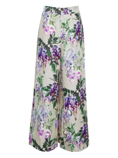 Josephine floral-print linen trousers