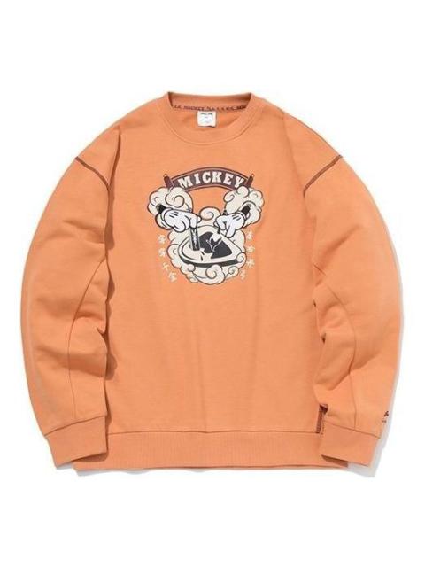 Li-Ning x Disney Crossover Cartoon Printing Round Neck Pullover 'Orange' AWDR137-3