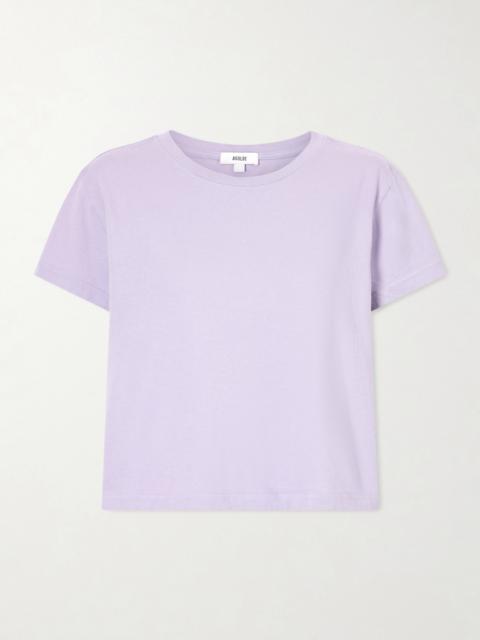 Adine Cropped Organic Cotton-jersey T-shirt