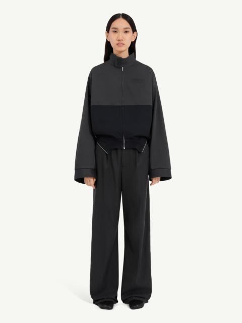 Mirrored two-tone zip jacket