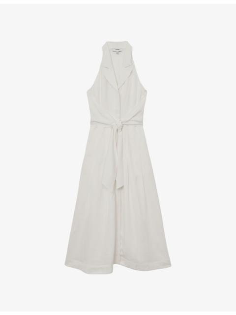 Tor Halterneck Woven Midi Dress