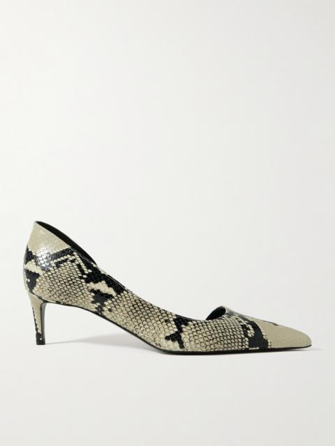 Jett Snake-effect Leather Pumps