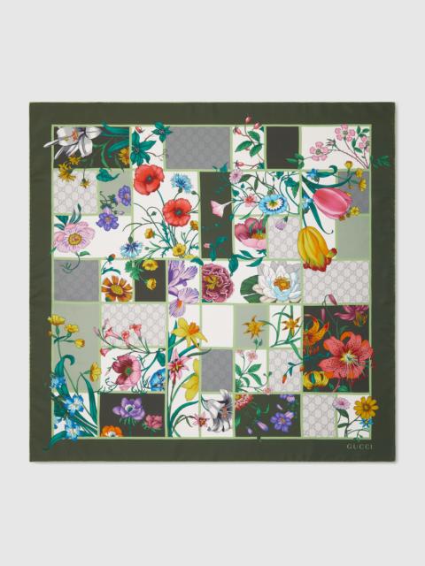 Printed silk twill carré