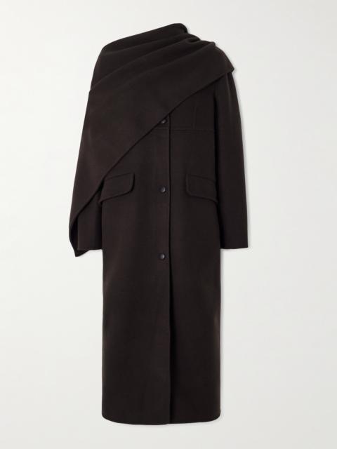 Kipling Scarf-detailed Cashmere Coat