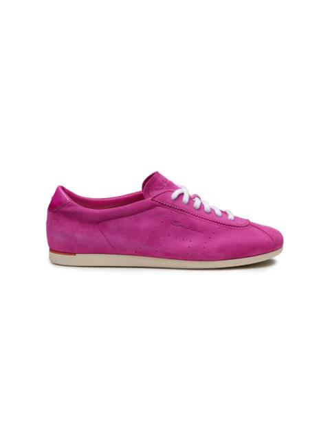 Women's pink suede sneaker
