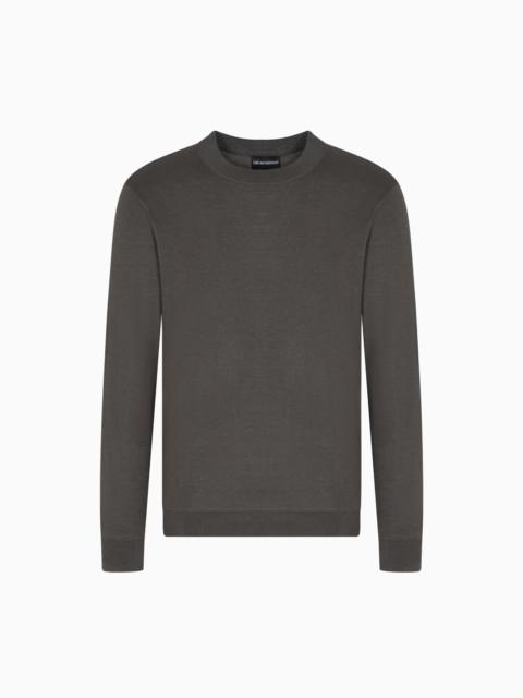 TRAVEL ESSENTIALS PLAIN-KNIT VIRGIN-WOOL JUMPER