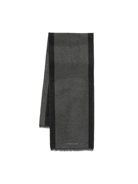 logo-detail wool scarf