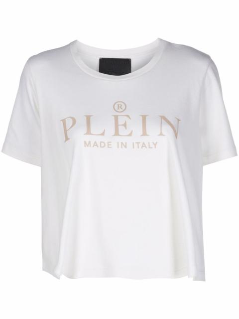 Iconic Plein short-sleeve cropped T-shirt