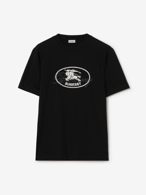 Knight Stamp Cotton T-shirt