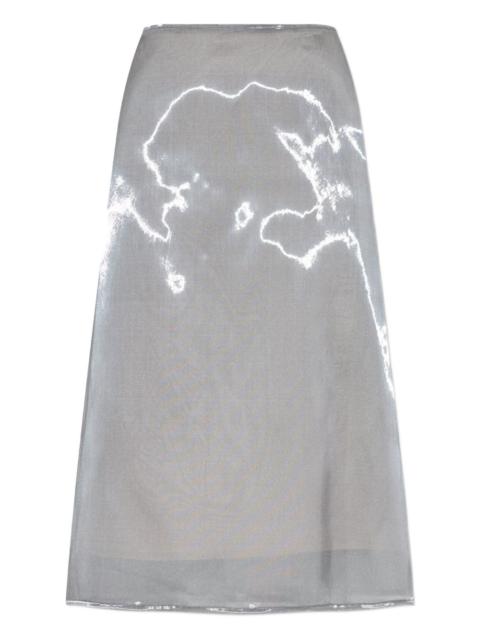 metallic-effect skirt