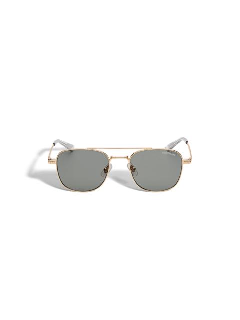 Squared Sunglasses with Gold Coloured Metal Frame