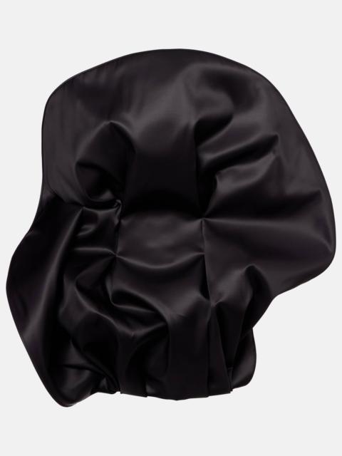 Ruffled wool and silk organza minidress