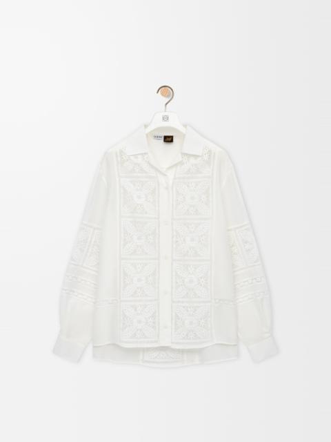 Shirt in cotton and silk