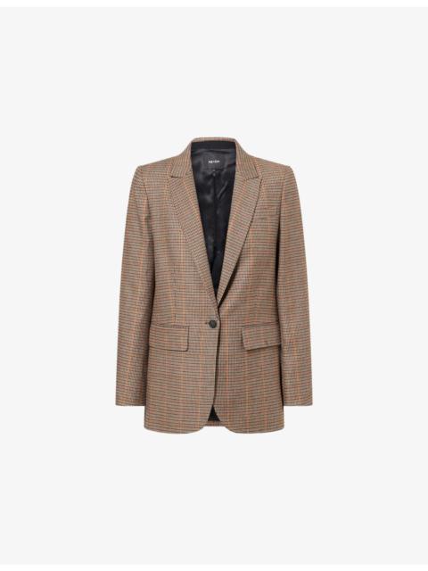 Check Single-Breasted Woven Blazer