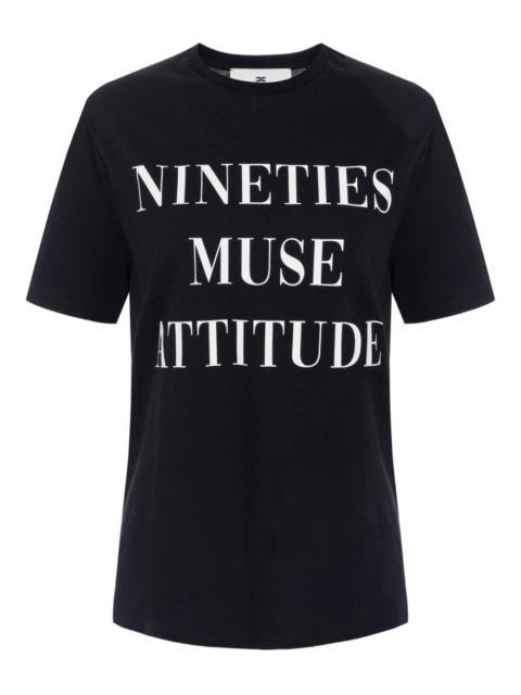 slogan-print T-shirt