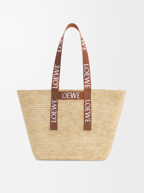 Fold shopper in raffia
