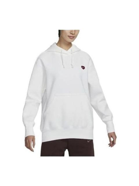 (WMNS) Nike Heart Swoosh Hoodie 'White' FD9932-133