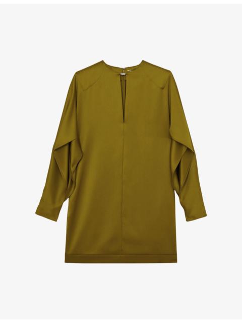 Reiss x Atelier Turn-Lock Long-Sleeve Woven Mini Dress