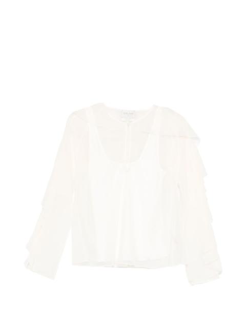 ruffled blouse