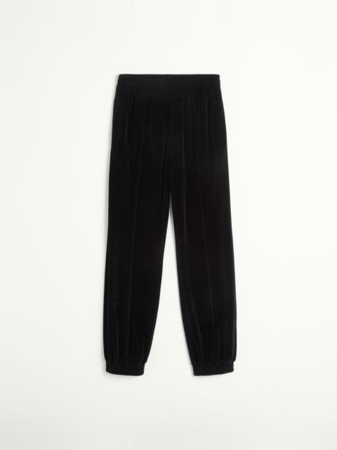 CHENILLE JOGGING PANTS WITH CHEZ VALENTINO PATCH