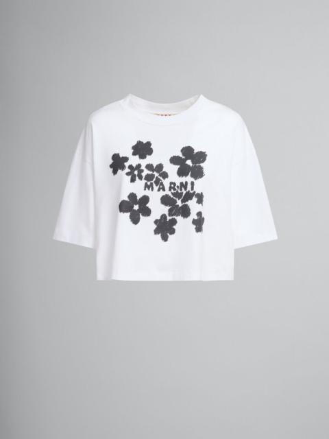 DAISY GARDEN PRINT JERSEY COTTON T-SHIRT