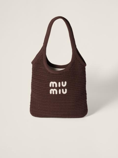 IVY raffia-effect woven tote bag