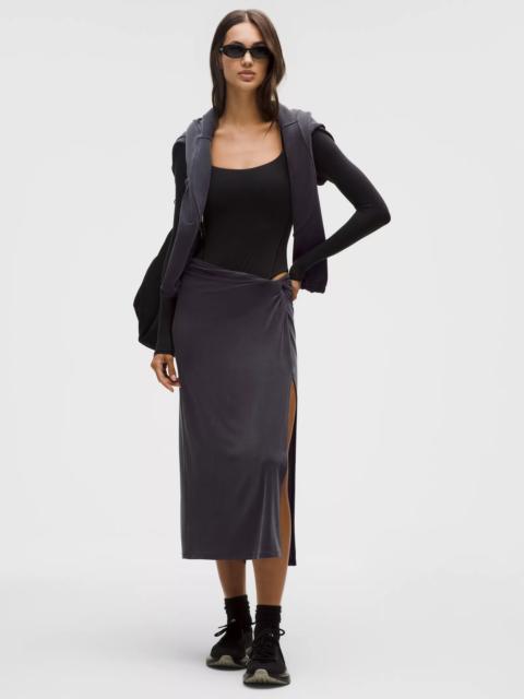 Drapey Softstreme Midi Skirt