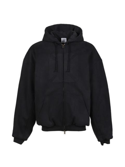 embridered cross hoodie