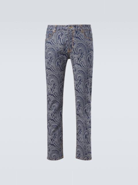 Roma paisley slim jeans