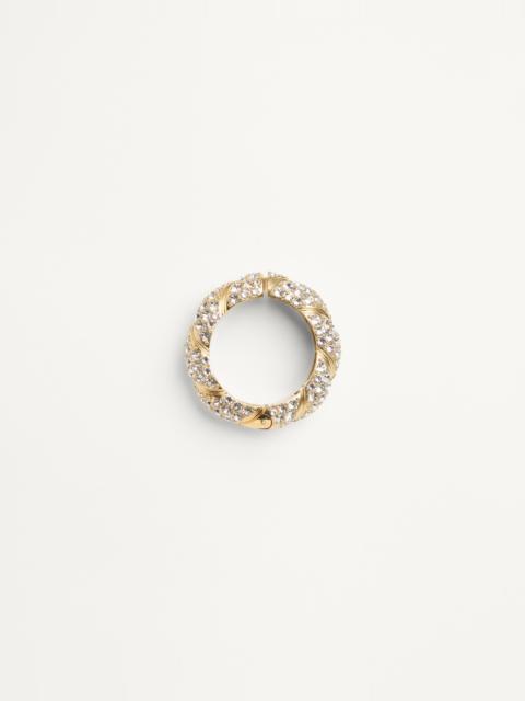 MONO PAS PLUS EARRING IN METAL AND SWAROVSKI® CRYSTALS