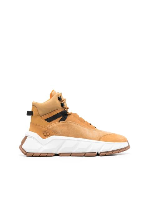 suede lace-up sneaker boots