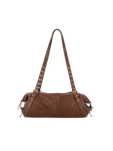 leather eyeleted tote bag