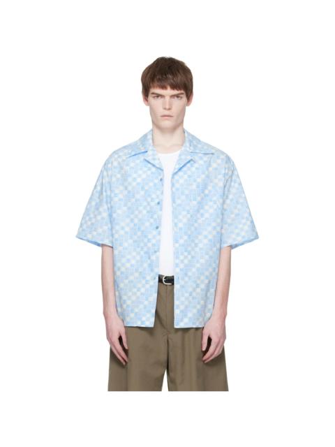 Blue Rhythms Print Poplin Shirt