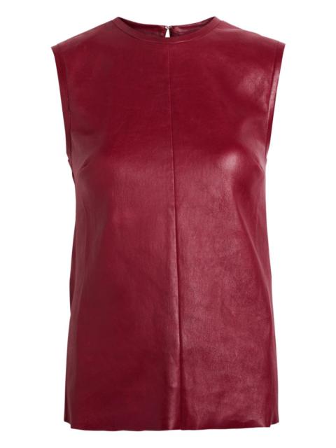 Miuccia sleeveless leather tank top