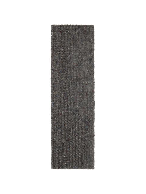 Gray Virgin Wool Scarf