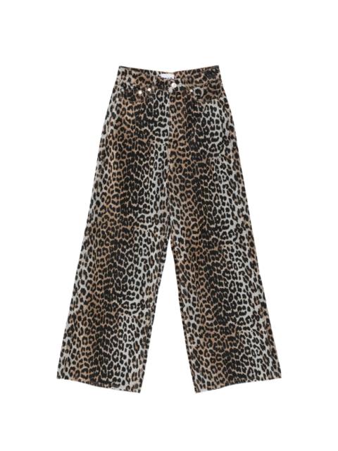 leopard-print trousers