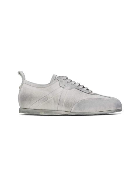White & Gray Siru Low-Top Boxing Sneakers