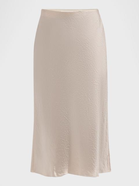 Satin Slip Midi Skirt