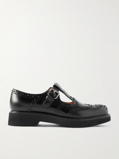 Odette Studded Leather Mary Jane Brogues