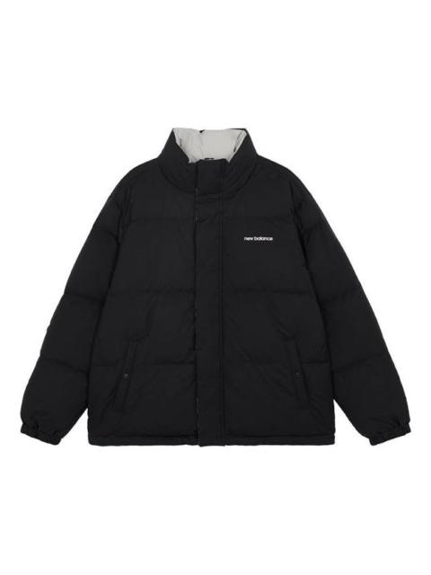 New Balance Warm and Windproof Sports Down Jacket 'Black Grey' AMJ14306-BK